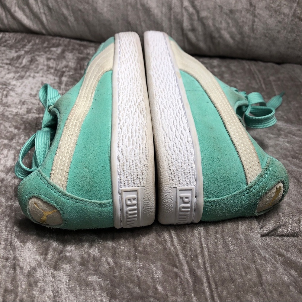 Puma mint green suede sneaker tennis shoe size 9 - Picture 7 of 15